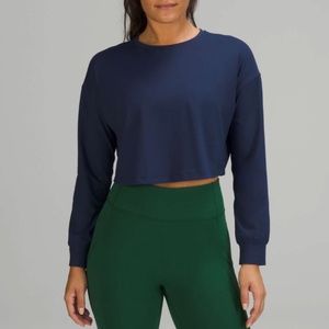Lululemon Muscle Love Long Sleeve Shirt Night Sea Size 4